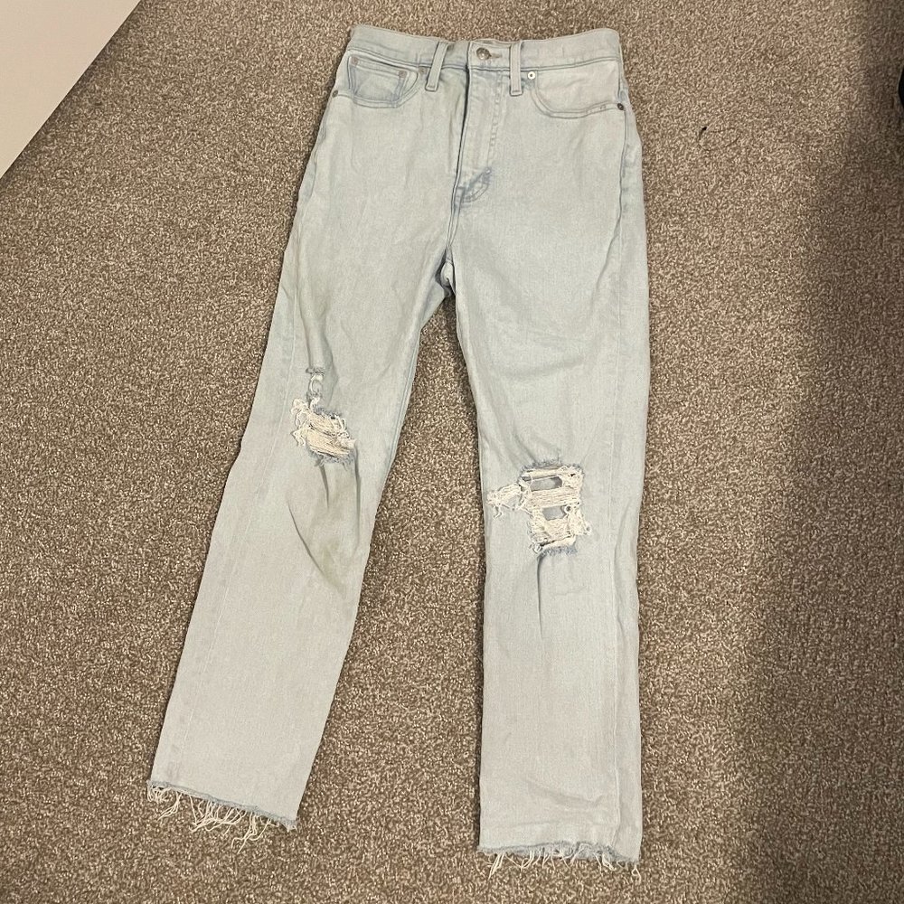 MADEWELL Momjean Light Wash with Rips